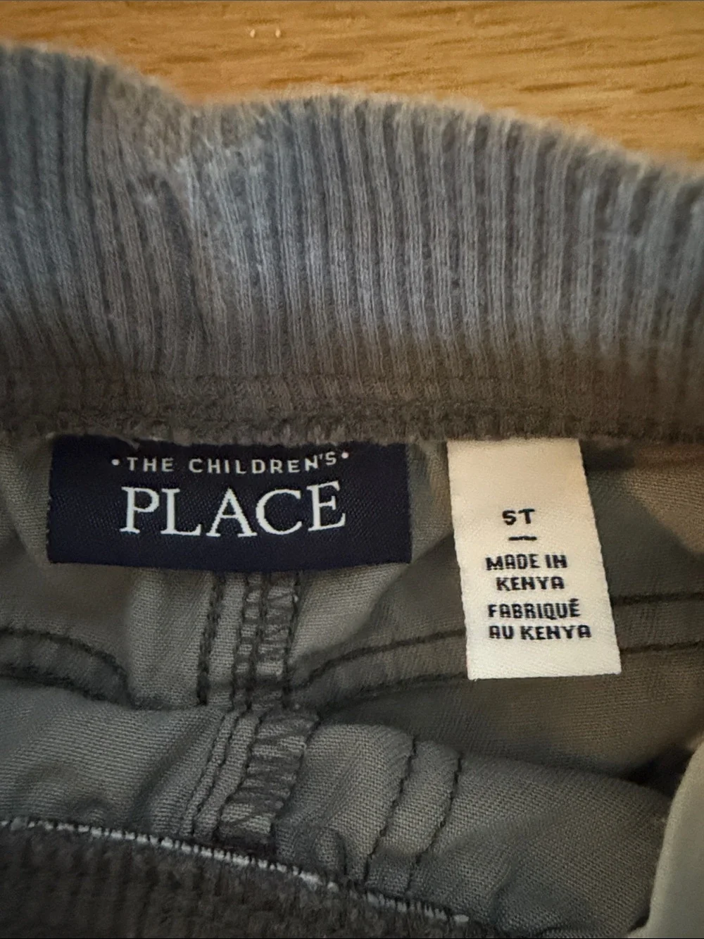The Children's Place Gray and Black Camouflage Cargo Pants